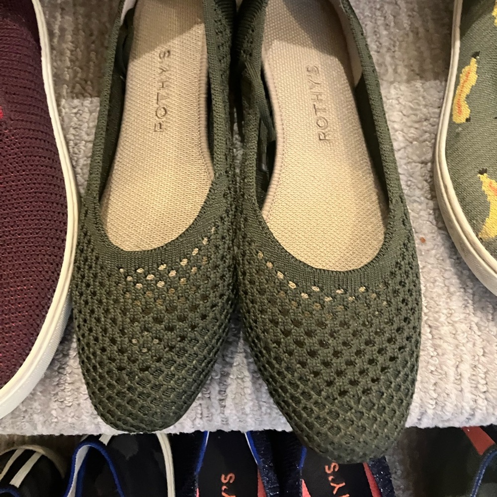 Rothy’s ankle wrap shoes